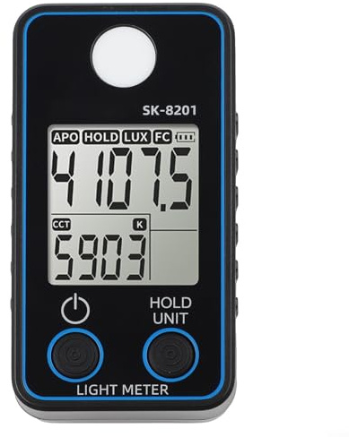 Hochpräziser Beleuchtungsstärke- und Farbtemperatur-Tester mit CRI-Messung, schnelle Reaktion, digitale Sonde, Multi-Lese-Display für LED, Sonnenlicht und Innenbeleuchtungsanalyse (SK-8 202)