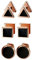 Aroncent Dreiecke Quadrate Kreis Ohrstecker: Minimalistische Geometrisches Ohrringe für Damen und Herren Rosegold Schwarz