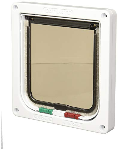 Pet Mate 4-Wege-Verschluss Katzenklappe Weiß SGL