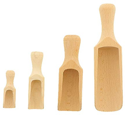 Hofmeister Holzwaren Gewürz-Schäufelchen Set aus Holz, einfach messen, dosieren & abwiegen mit unseren Dosierschaufel in unterschiedliche Größen, Stabiler Messlöffel aus Europa