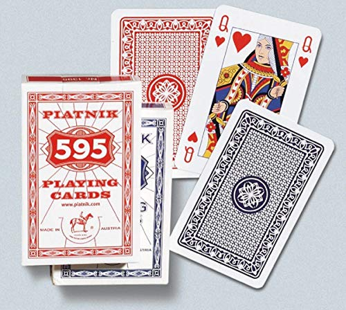 Bavaria-Home-Style-Collection Standard Bridge, Rommé, Canasta Spielkarten mit Leinenprägung - Piatnik Leinen Karten - 2 x 55 hochwertigen Spielkarten - Geschenk Ideen für Kartenspieler