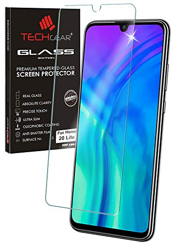 TECHGEAR GLASS Edition Screen Protector for Honor 20e / Honor 20 Lite, Genuine Tempered Glass Screen Protector [2.5D Round Edge] [9H Hardness] [Crystal Clarity] [Scratch-Resistant] [No-Bubble]
