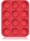 SUPER KITCHEN Large Muffin Tray 12 Cup Silicone Muffin Pan, Non-Stick Muffin Cupcake Tin, Baking Mould for Muffins or Cupcakes, Bakeware 33 x 25 x 3 cm (Red)