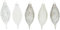 WeRChristmas Moonbeam Bolas de Cristal, Negro/Blanco, 5 Piezas, 5