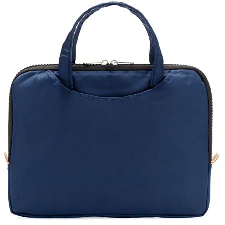 Yumbox Poche (Navy Blue) Slim Design Insulated Lunch Bags for Women & Men. Insulated Lined Sleeve with Handles That Tuck Away, Exterior Pockets. Fits All Bento Boxes. for School, Work, Travel