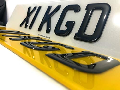 The Plate Lab 3D Gel Number Plates Front & Back