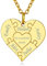 Custom4U Kettenanhänger Herz Liebe Partnerschaft 18K Vergoldet Halskette Damen Kette mit 5 Namen Gravur Edelstahl Familie Halskette BFF Anhänger