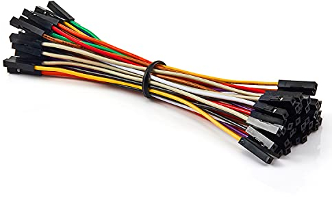 Chanzon 40pcs 10cm Female to Female Header Jumper Wire Dupont Cable Line Connector 40 pin Solderless Multicolored for Arduino Raspberry pi Electronic Breadboard Protoboard PCB Board