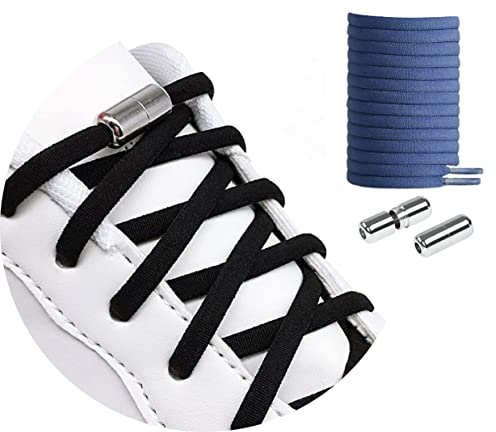 Elastische Schnürsenkel mit Metallkapseln Lock - Schnürsenkel Ohne Binden Schuhbänder [Schleifenlos Schuhbänder] Universal Schnürsenkel Runde für Sneaker, No Tie Schnürsenkel für Kinder Erwachsene