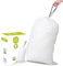 Simplelisa Code G (50 Count) 8 Gallon Heavy Duty Drawstring Plastic Trash Bags Compatible with simpehuman Code G | 1.2 Mil | White Garbage Can Liners 8 Gallon/30 Liter