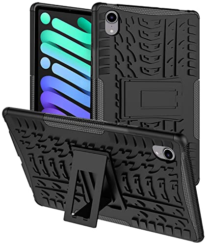 Verco Hülle für iPad mini 6 (2021), Outdoor Schutzhülle Armor Tablet Case Massiv Cover, Schwarz