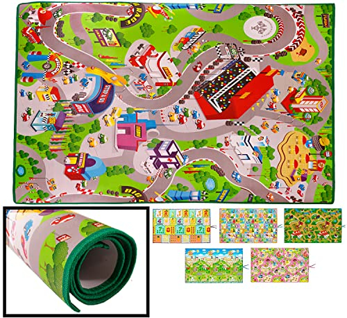 LucaHome – Alfombra Infantil Educaplay Circuito 120x200cm | Alfombra educativa para Bebes Acolchado y Resistente | Alfombra Infantil Bebe Suelo Antideslizante | Alfombra Infantil niño niña