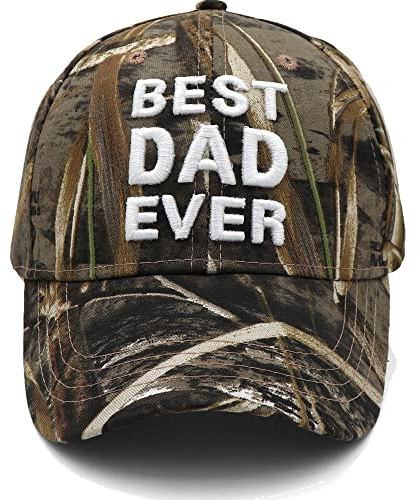 Dad Hats for Men,Mom and Dad Hat,Fathers Day Dad Gifts from Daughter Son Worlds Best Dad Hat for Father Daddy Step Dad Gifts, Best Dad Even - Camo, 7-7 5/8