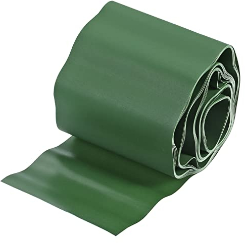 sourcing map Gartenzaun Grenze Plastik Dekozaun Gras Blumenkante für Patio 19.7x0.49Ft Grün