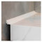 Bande d'étanchéité autocollante pour baignoire, douche, seuil de douche, barrière d'eau pour évier, baignoire, sol de pièce humide (blanc (1 m)