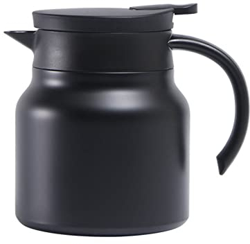 Botella Agua Acero Inoxidable Botella Gimnasio Garrafa Adultos Termo Cafe Para Llevar Agua Caliente Taza Termica Café Con Filtro Gran Capacidad Hogar Portable Regalo (black,1000ML)