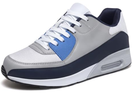 PADGENE Femme Homme Baskets Mode Chaussures Sport Course Sneakers Fitness Gym athlétique Multisports Outdoor Casual, Bleu Foncé, 45 EU