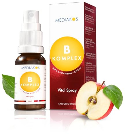 Mediakos® Vitamin B Komplex Spray 20 ml - Hochdosiert & Vegan