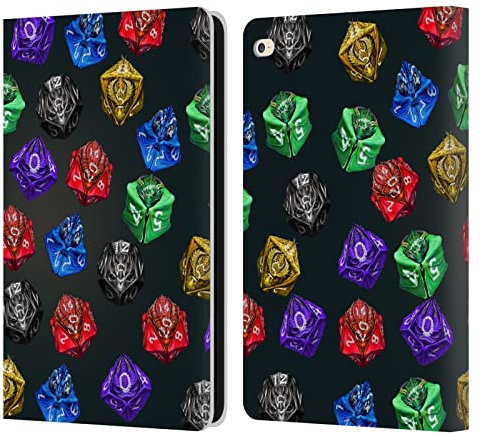 Head Case Designs Offizielle Stanley Morrison Six Dragons Gaming Würfelset Kunst Leder-Wallet-Hülle Kompatibel mit Apple iPad Air 2 (2014)