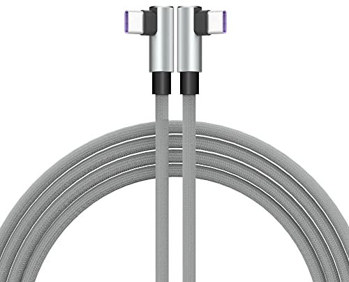 TECHGEAR USB C to USB C Cable 3M LONG 90 Degree Right Angle Sync & Fast Charge Cable Compatible with Samsung S25 S24 S23 S22 S21 A16 A15 A35 A55 Z Flip/Fold 5G, Pixel OnePlus Oppo Redmi Moto Honor etc