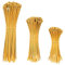 XINGO 1500 Stück goldfarbene Kabelbinder, verschiedene Größen, 8,2 kg, 10,2 cm + 15,2 cm + 20,3 cm, selbstsichernde Nylon-Kabelbinder, hochwertige robuste Kunststoff-Drahtbinder für den Innen- und
