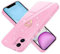 Yichxu Coque pour iPhone 11, Silicone Glitter Housse Compatible avec iPhone 11 Bumper Case Souple TPU en Protection Antichoc Amour de Coeur légère Étui pour iPhone 11 (6,1), Rose