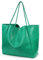 HOXIS Übergroße PU-Leder-Tragetasche für Damen, Wochenendtasche, Shopper Handtasche, Reise-Geldbörse, Ultramaringrün, Medium