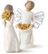 Willow Tree Warm Embrace Figure Plus Sunshine Angel Figure, Sculpted Hand-Painted 2