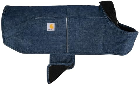 Carhartt Firm Duck Isolierter Hundemantel, strapazierfähig, wetterbeständig, Denim, Größe S