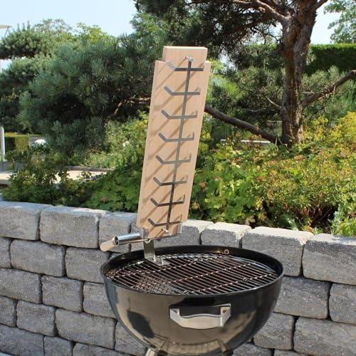 Flammlachs Brett 60 x 18 cm aus Buchenholz für Holzkohlegrill
