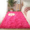 Guetto Hochflor Teppich Wohnzimmerteppich Langflor, Flauschig Teppiche Für Wohnzimmer Und Schlafzimmer, Modern Design Shaggy Teppich,Rose red,80x160cm