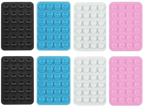 8 StüCk Quadrati SchehandyhüLle Saugnapf Silikon SaugnäPfe ,Handy Saugnapf Saugnapf Handy SaugnäPfe Handy HandyhüLle Mit Saugnapf,Universell Einsetzbare Handy-Saugnapfhalterung Octobuddy