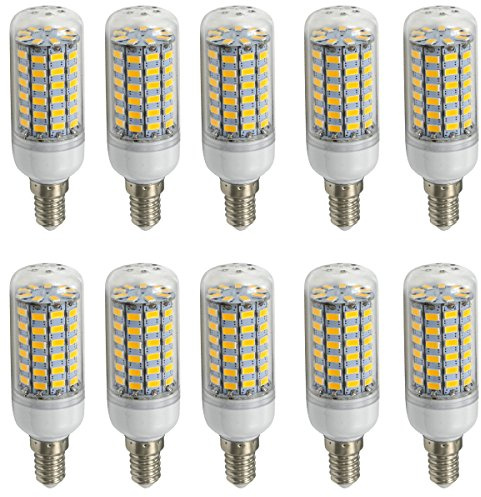 Aoxdi 10 Stück E14 LED Leuchtmittel 10W, Warmweiß, LED Licht | 69 SMD 5730 LED Mais Lampen, AC220-240V