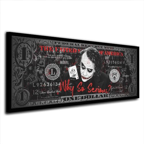 Leinwandbild Wandbild Joker Comic Why So sirious Größe 50x20x2cm