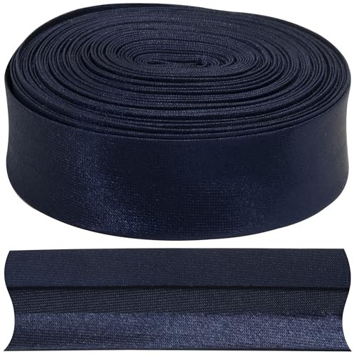 AERZETIX - C77341 - Gefaltetes schrägband 9 Meter x 18mm - aus Polyester - Farbe dunkelblau