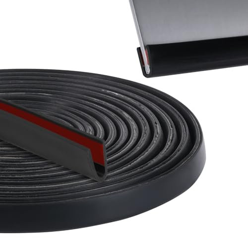 FIFIBANG U-Form Gummidichtung Selbstklebend 3mm* 6M,Gummi Kantenschutz Blech Kantenschutzprofil, Fassungsprofi Türkantenschutz Dichtungsprofil für Scheiben, Fenster, Blech(3mm* 6m)