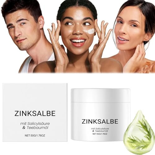 3PCS Zinksalbe gegen Pickel - Anti Pickel Creme auch für Pickel am Po und Rücken - Zink Salbe gegen Mitesser und unreine Haut - Zugsalbe Pickel - Akne creme (1)