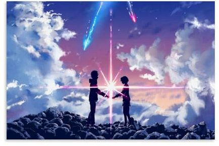Your Name Kimi No Na Wa Póster de Anime C Póster Pintura Decorativa Lienzo Arte de Pared Salón Póster Dormitorio Pintura, Arte de Pared Impresión de Imagen Moderna Decoración de Habitación Familiar 08