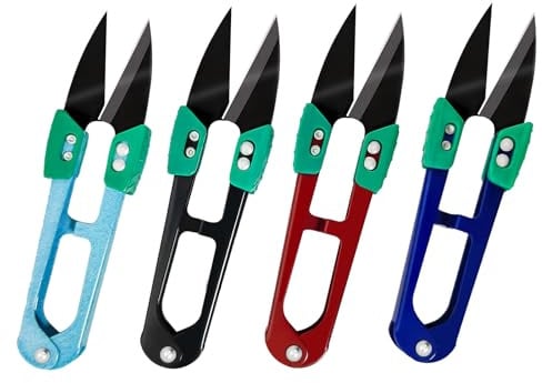 HAISHANG 4 Stück Fadenschere Scharfe Kleine Schere, Garnfadenschere Trimmschere Hanf Nähschere Schneiderschere Bonsai Schere Stickschere zum Sticken für Nähen, Basteln, Pflanzen