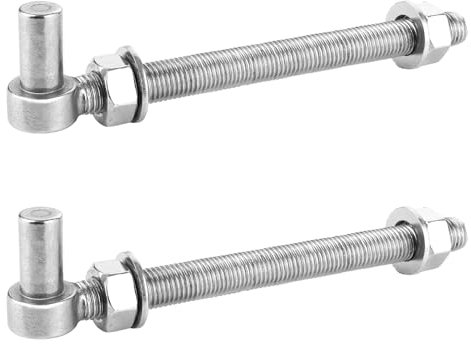 STARVAST J-Bolt Lot de 2 charnières de portail M12 x 150 mm pour charge lourde, charnière de portail réglable, en acier inoxydable 304, pour portail de ferme, portail de jardin, clôture en bois, allée