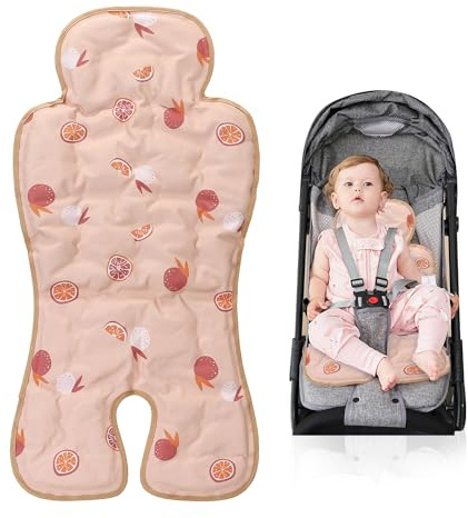 Baby-Kühlkissen für Kinderwagen Universelles Sommer Babyschale Kinderwagen-Kühlmatte Kinderwagen-Sitzeinlage Für Buggy Und Autositze (Orange)