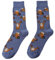Tindo Blaue Socken mit Faultier Hantel Motiv Lustige Baumwolle, Verrückte Socken für Männer und Frauen Geschenksocken Unisex Einheitsgröße 36-43 Crew Socks 1-Paar…