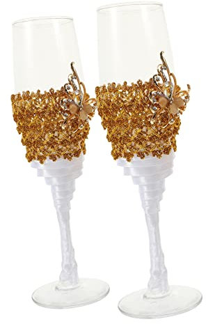 PRETYZOOM Calici Da Vino 2 Pezzi Set Di Calici Da Matrimonio Bicchieri Di Per Feste Accessori Da Bar