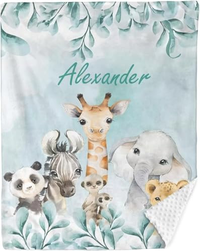 Babydecke mit Namen und Datum kuschelig weich Baby Decken Neugeborenen,Flauschige Warme Krabbeldecke für Kinder Kleinkinder Mädchen Junge Baby Shower Deko Babyparty