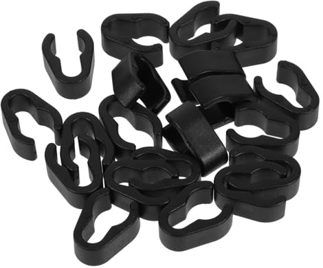 ULTECHNOVO 20pcs Microphone Stand Cable Clip Holder Plastic Clamp for Boom Pole Cable Ktv Studio Mount