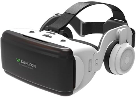 Trveqhk Virtual Reality Brille - Virtual Reality 3D Brille Verstellbar mit HD Linsen - Anti-Blaulicht Vr Brille und Headset für