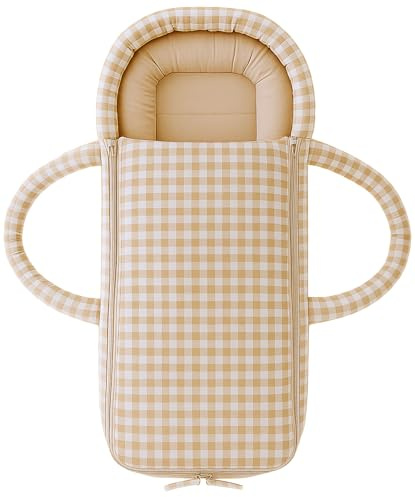 Cosypod 3-in-1 Baby Nest & Cocoon Lounger with Newborn Insert – Portable Newborn Pod for Lounging, Tummy Time & Travel – 100% Cotton (Oeko_TEX) for 0–6 Months | Natural Beige