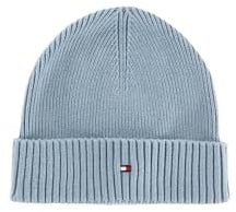Tommy Hilfiger TH Flag Pima Cotton Beanie Color City Yellow, One Size ZE1 - City Yellow One Size