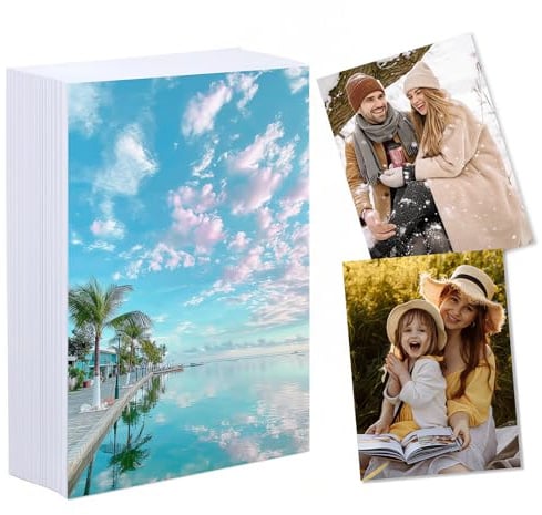 300 Blatt Fotopapier 10 x15 cm, 230g/m² Inkjet HochglanzendFotopapier, Glossy Photo Paper Photopapier A6 für Fotodrucke und kreative Projekte