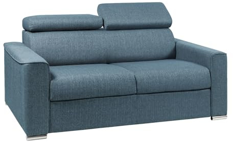 Vente-unique - Schlafsofa 2 Vizir - Polyester - blau